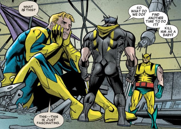 A desolate, war-torn landscape from the Age of Ultron comic storyline
