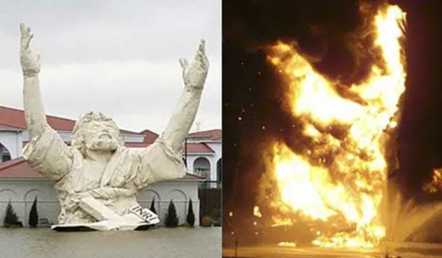 Touchdown Jesus statue