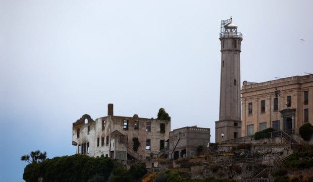 A view of the infamous Alcatraz prison island.