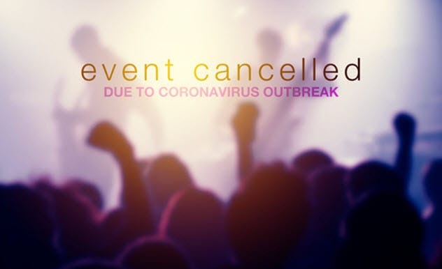 A cancelled music event due to the pandemic