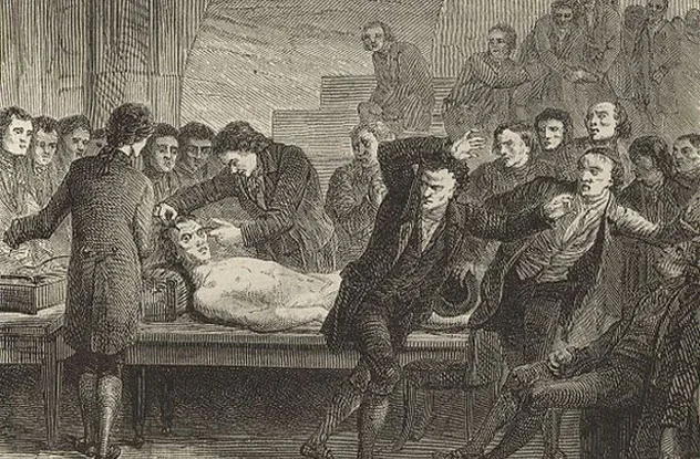 Andrew Ure, known for his dramatic galvanization experiments on a human corpse.