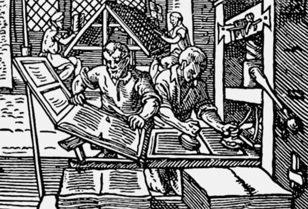 Early Printer at work