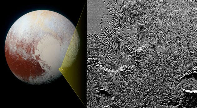 Ice dunes on pluto