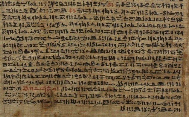 Ancient Egyptian papyrus letter from Thonis to his father Arion