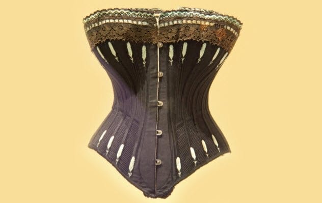 A woman wearing a corset