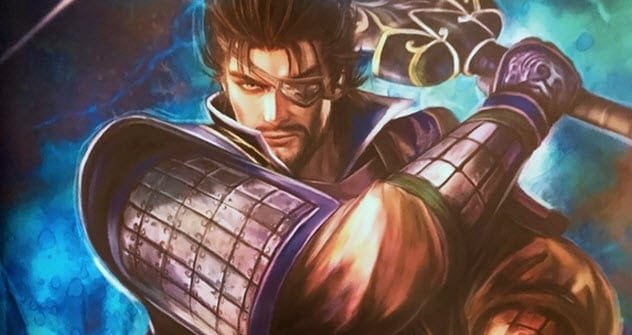 Xiahou Dun, the one-eyed Chinese general, in battle armor