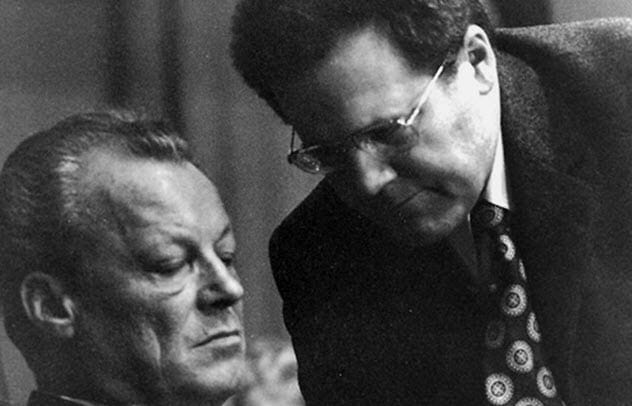 Willy Brandt with Gunter Guillaume