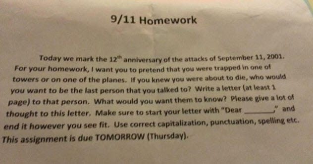 9/11 homework