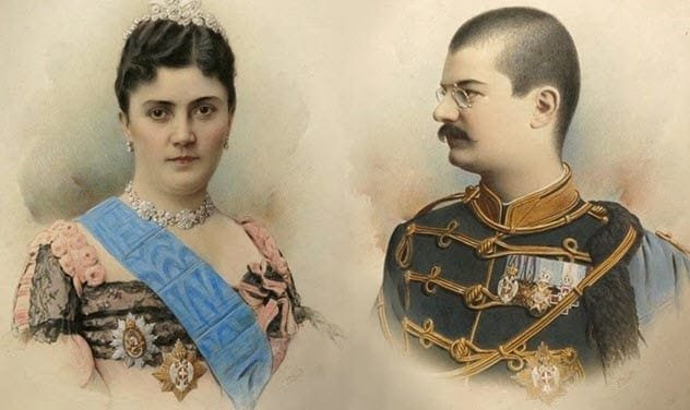 Alexander Obrenovic and Draga Masin