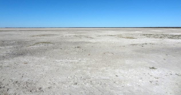 A dry, salty Mediterranean basin