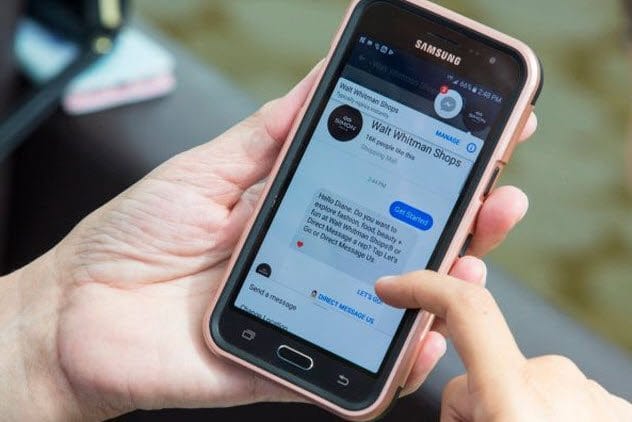 Image of Simon the chatbot interface