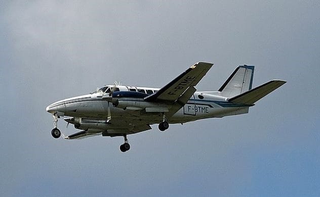 A Henson Airlines Beechcraft 99 plane, similar to the one that crashed.