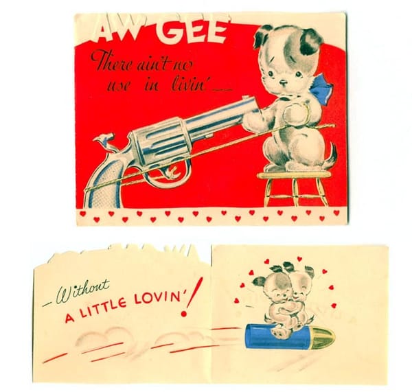 Suicide themed valentine card