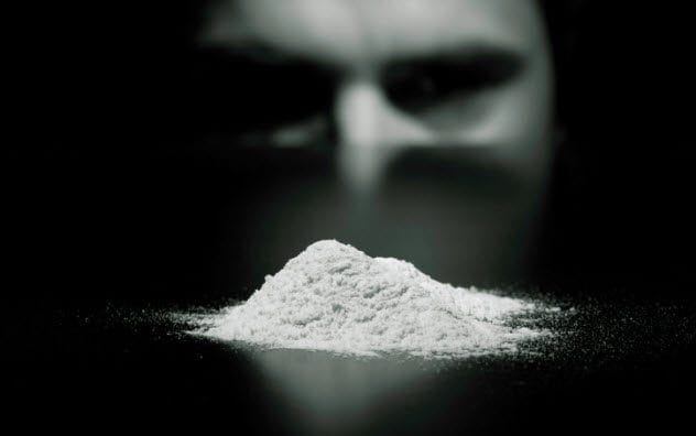 Conceptual image illustrating the struggles of cocaine addiction.