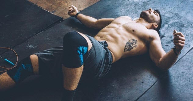 exhausted athlete