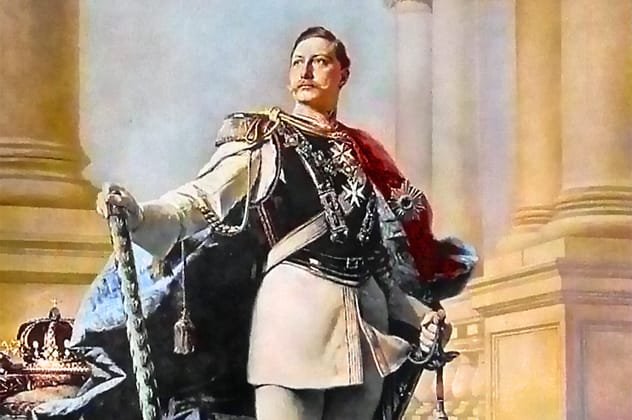 Portrait of Kaiser Wilhelm II, a German emperor whose title derives from 'Caesar'