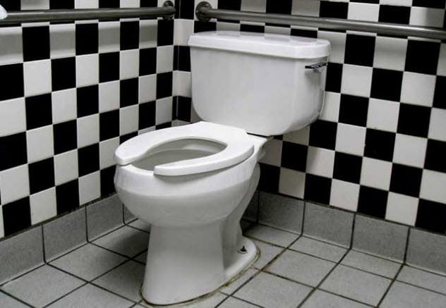 Ancient flushing toilet