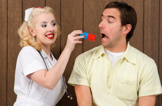 Close-up of pharmaceutical capsules