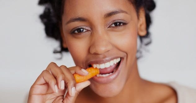 Eating a carrot