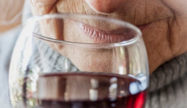 senior drinking