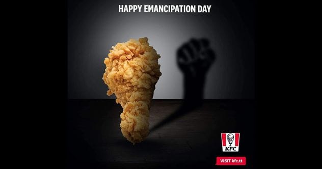KFC Trinidad Emancipation Day ad controversy