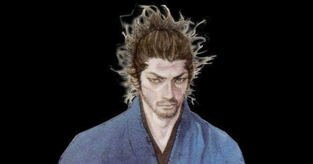 Painting of Miyamoto Musashi, legendary Japanese swordsman