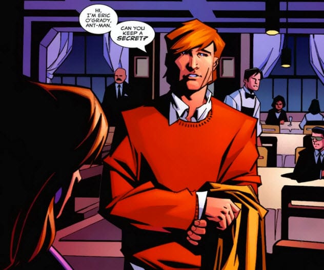 Eric O'Grady as Ant-Man in a comic panel