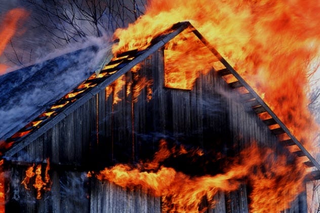 Barn fire