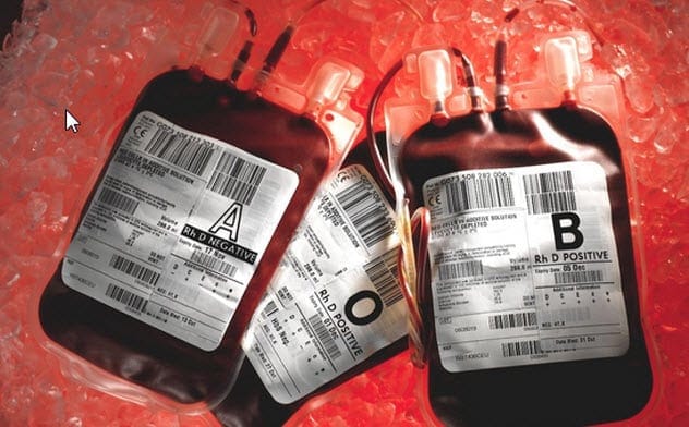 Image representing blood and money
