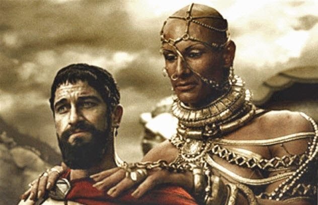 King Xerxes I, husband of Queen Esther, who famously battled the 300 Spartans