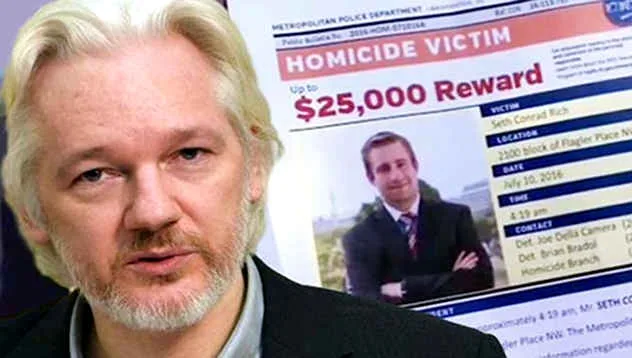Julian Assange during an interview