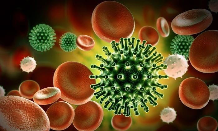 Scientists working on coronavirus research in a lab