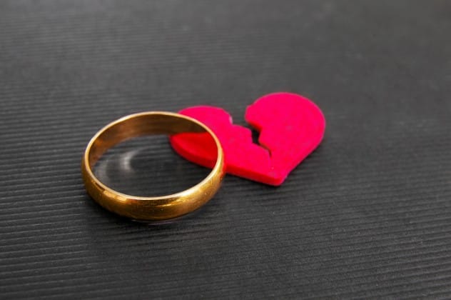 Two wedding rings, one broken, illustrating the ban on divorce in the Philippines
