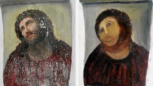 Ecce Homo damaged