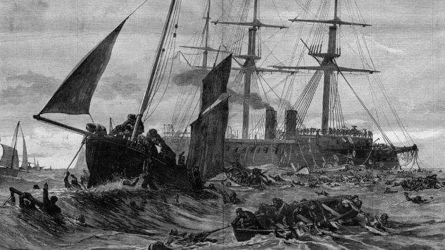 Illustration of the SMS Grosser Kurfürst, a German ironclad warship