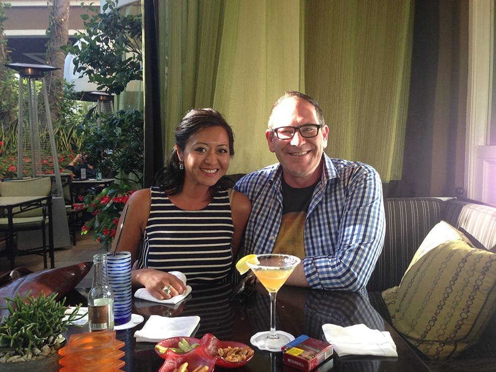 Listverse founder Jamie Frater with a fan