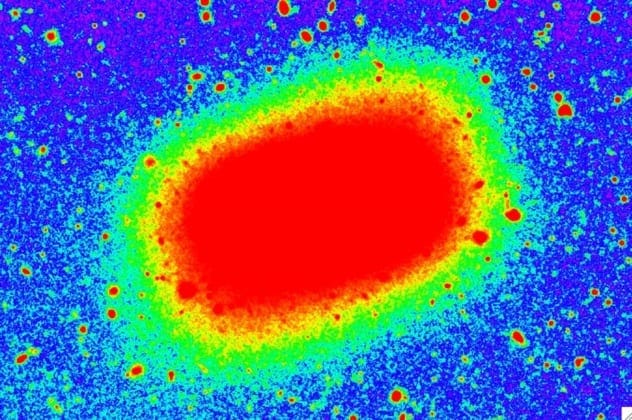 Image of LEDA 074886, the rare rectangular 'emerald-cut' galaxy