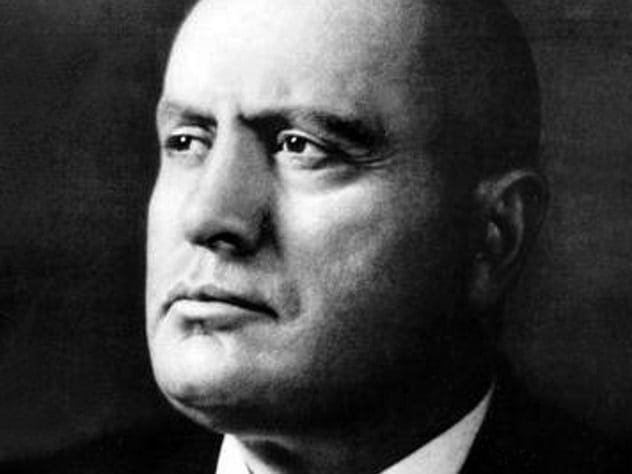 Photograph of Benito Mussolini, who popularized the term 'fascism'