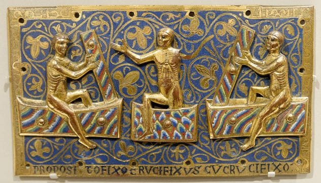 Ancient plaque depicting resurrection of the dead