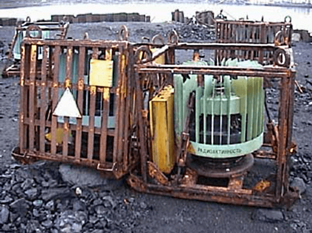 Dilapidated examples of Radioisotope Thermoelectric Generators (RTGs)
