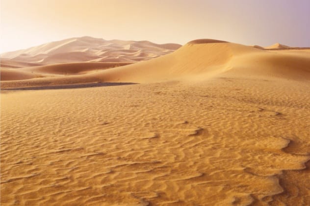 Aerial view of the Sahara Desert