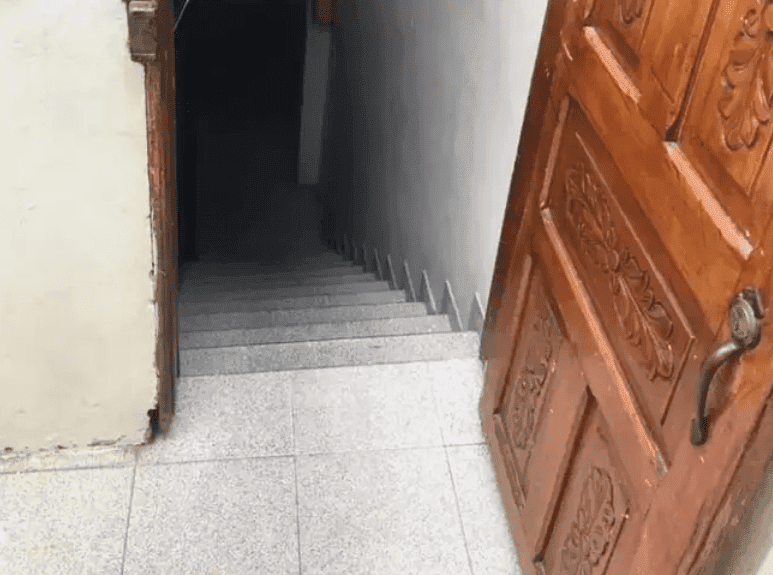 Cat saving a baby from falling down stairs
