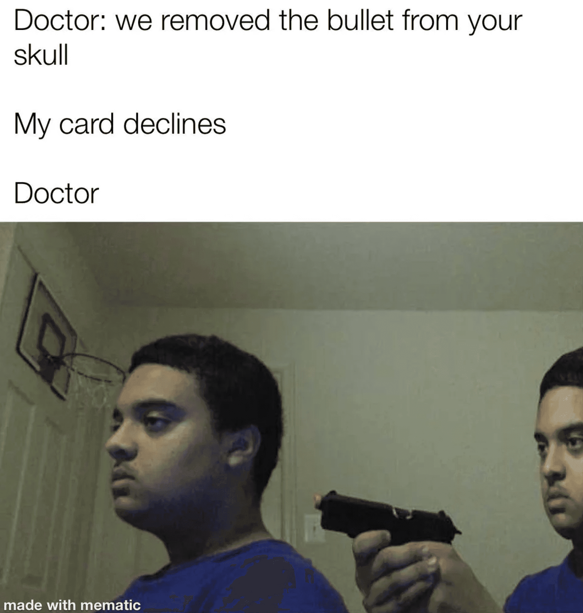Declined Credit Card meme