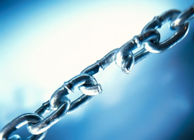 Broken chains symbolizing ongoing efforts to end slavery in Mauritania