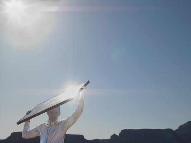 Solar panels generating electricity