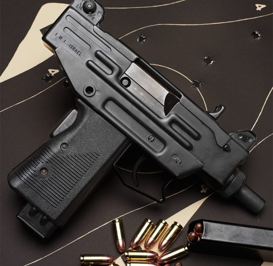 Uzi submachine gun, representing weapon used by Hartmut F.