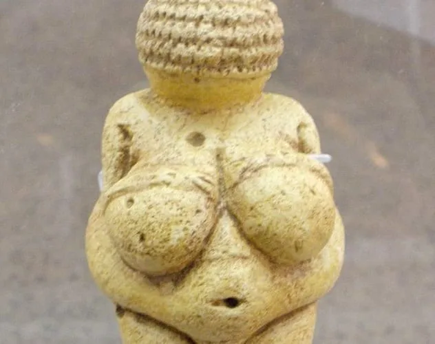 Venus of Willendorf figurine with exaggerated female features