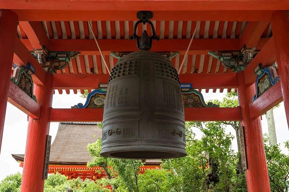 A large, heavy copper bell, similar to the one stolen