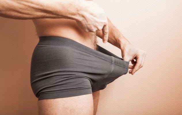 Men's boxer shorts similar to those used to conceal a revolver