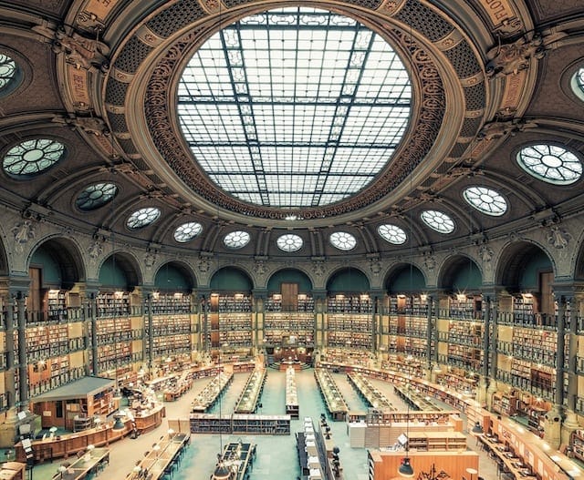 Sorbonne's opulent library interior